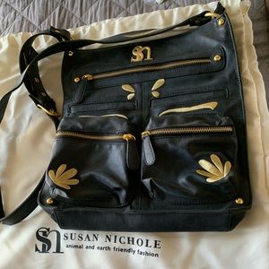 Susan Nichole vegan messenger bag NEW